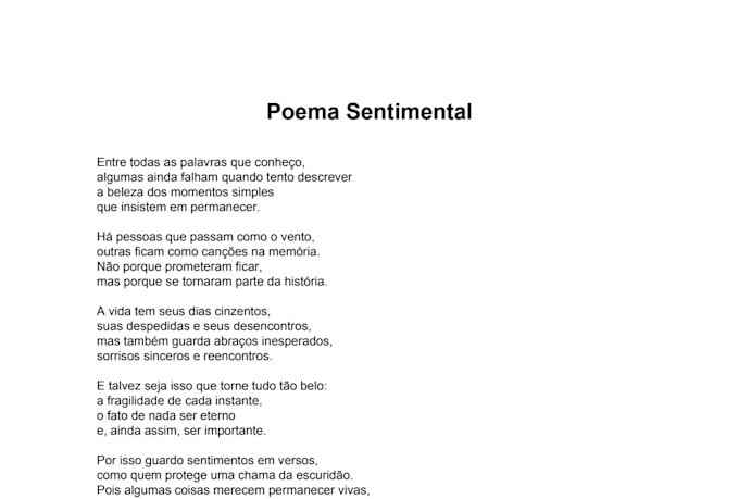 poemas lindos e belos