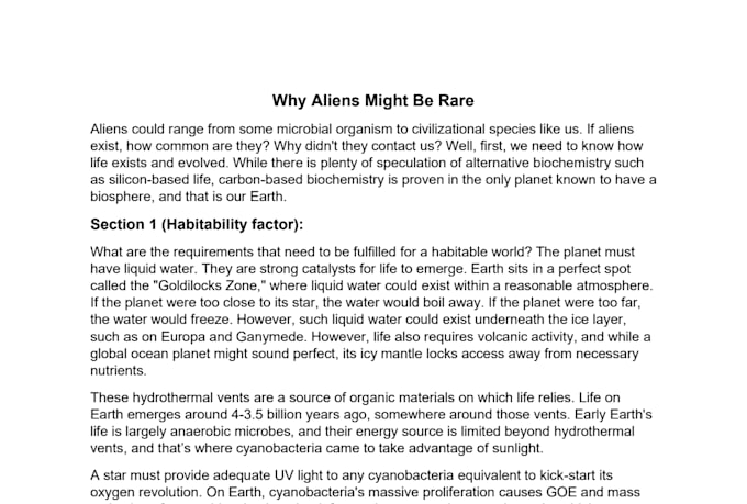 write science space and technology for blog and media