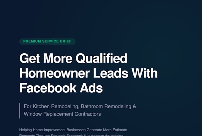 generate qualified bathroom remodeling leads using facebook ads
