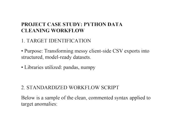 do python data cleaning and preprocessing using pandas and numpy