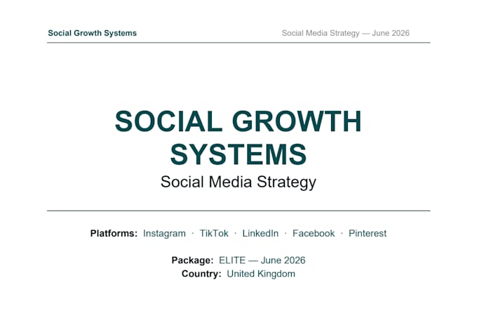 create a custom social media strategy report for your business