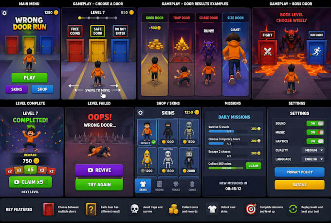 develop a professional unity mobile game for android and IOS