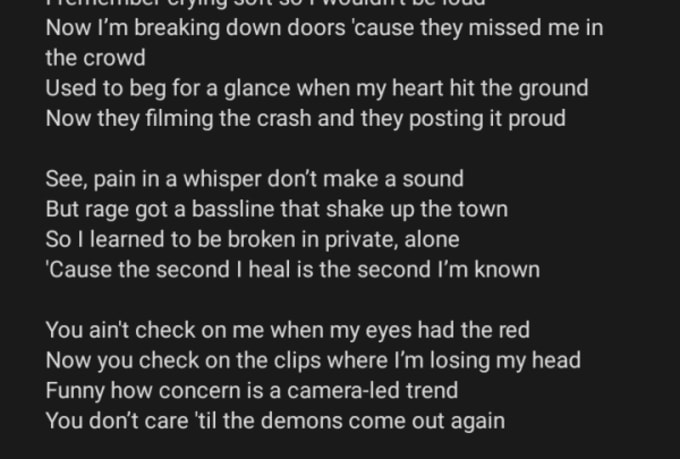 write you a deep emotional rap verse like nf