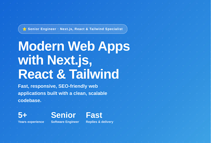 develop a web app using next js, react, tailwind CSS