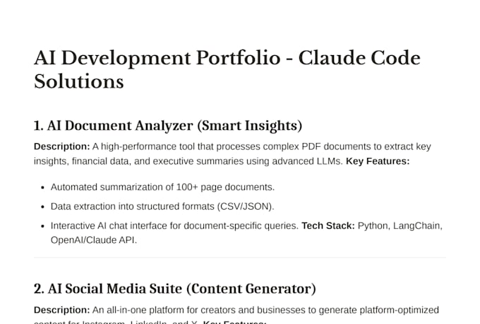 expert claude ai developer for cloud custom solutions