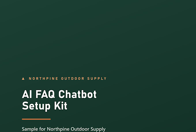 create an ai faq chatbot setup kit for your website or store