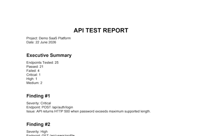 perform automated API testing and provide detailed reports