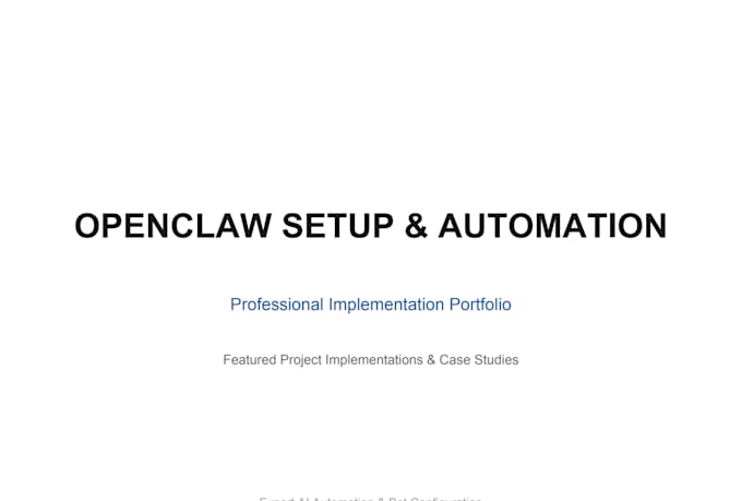 install, setup and optimize openclaw, clawdbot or moltbot ai automation