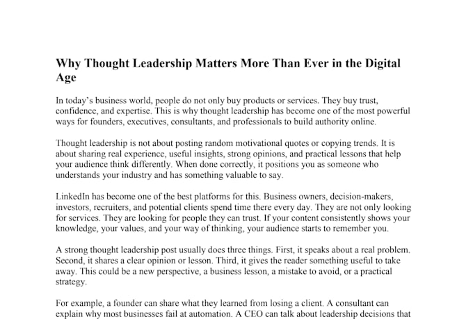 ghostwrite linkedin posts for founders, ceos and tech leaders