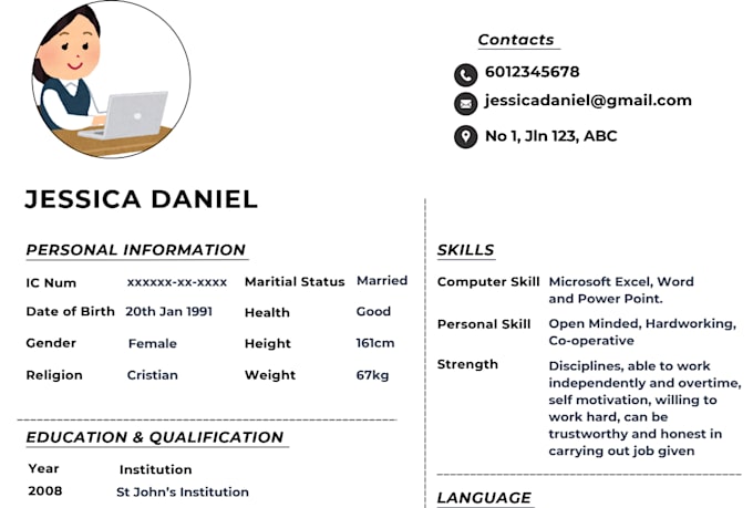 design professional resume and CV