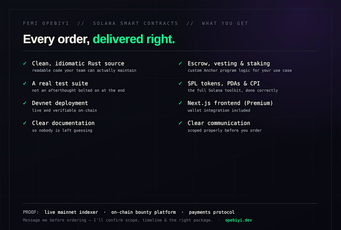 develop a secure solana smart contract in rust and anchor