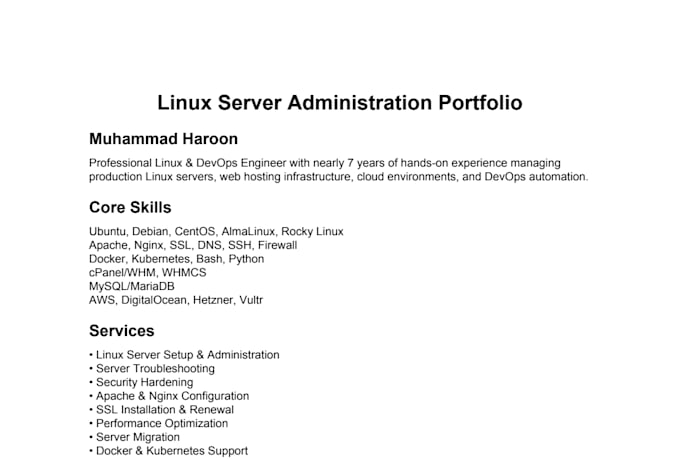 install, fix, secure and optimize your linux server
