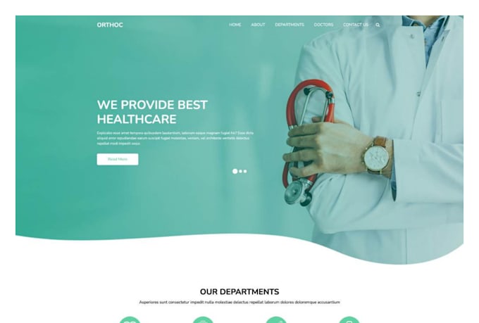 design medical, healthcare website, dental, clinic, hospital website
