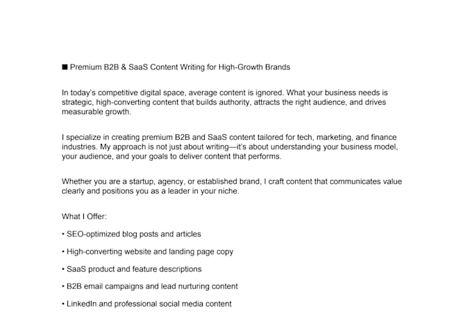 craft high converting tech marketing and finance content