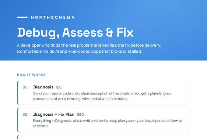 debug, assess, and fix your code or web app