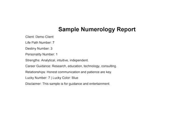 provide personalized numerology reading