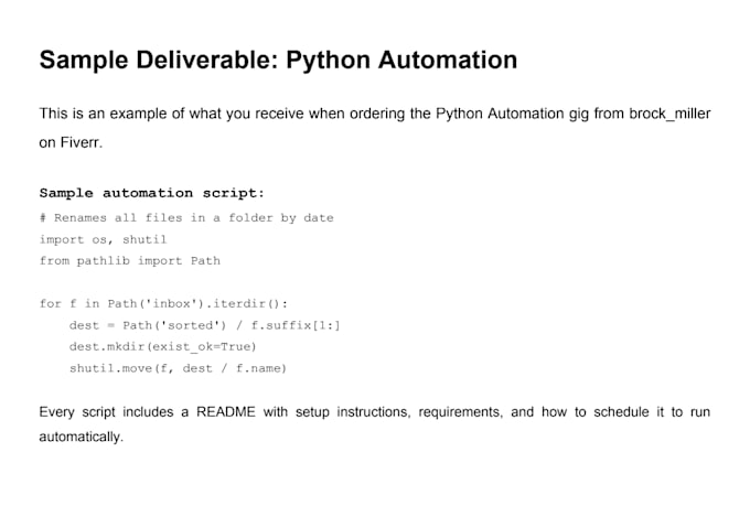 write a python automation script