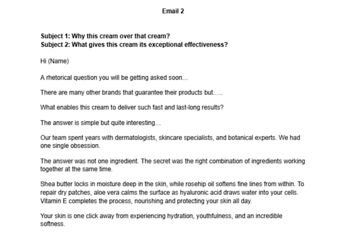 write email copy and email sequences for your business