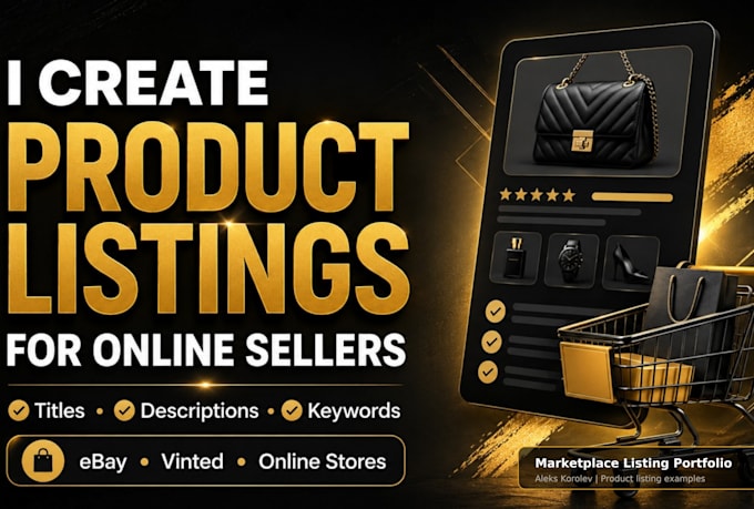 write optimized ebay, vinted and marketplace product listings