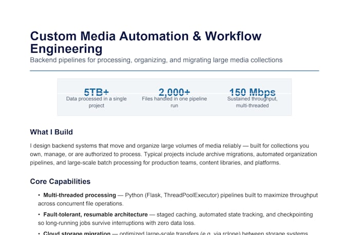 build custom video automation and media workflow solutions