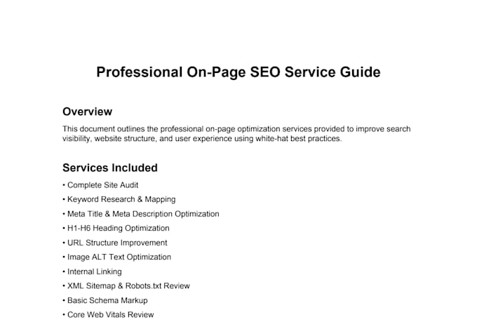 optimize your website with professional on page SEO