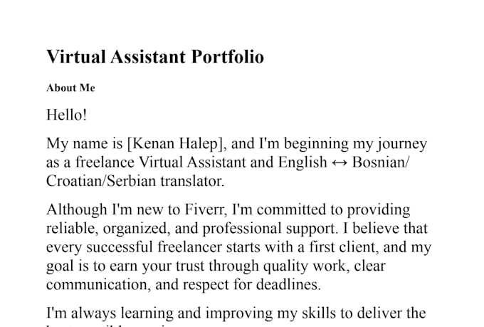 be your bilingual VA and translator