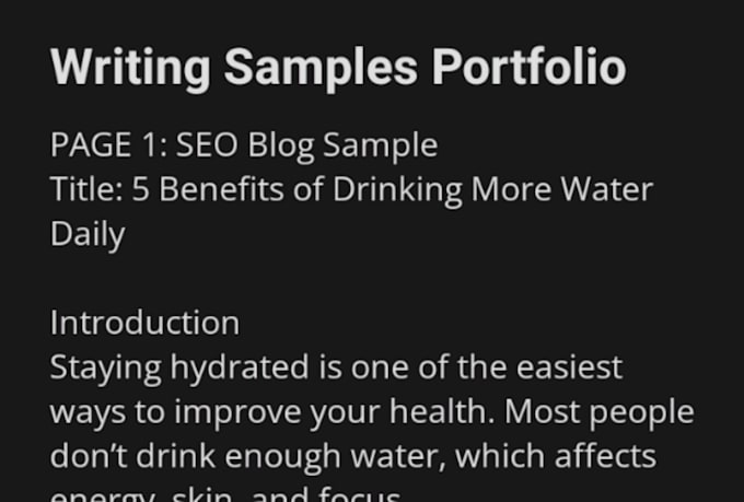 write website content and product descriptions