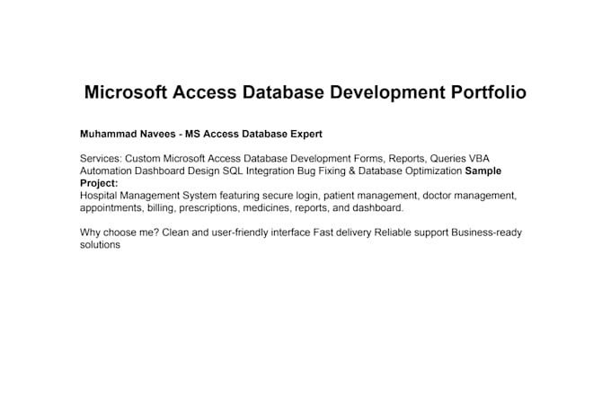 create a professional microsoft access database with forms reports and vb codes