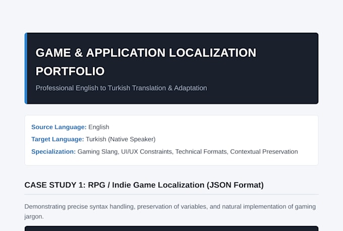 localize your video game or app into fluent turkish