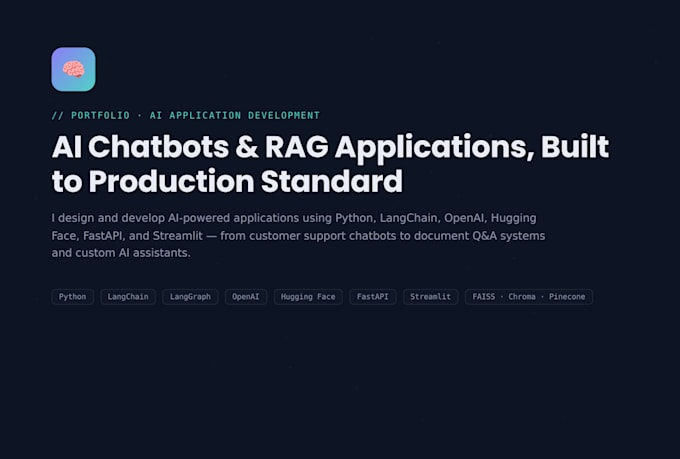 build ai chatbots, rag applications, and custom llm solutions
