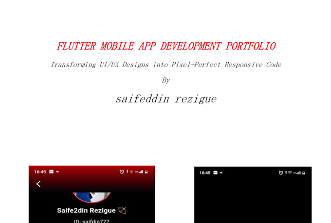 create modern flutter UI screens for android apps