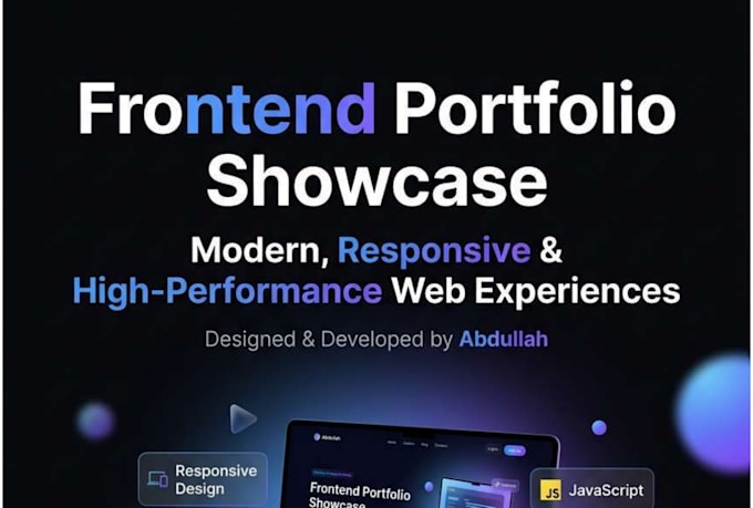 design and develop a professional portfolio website