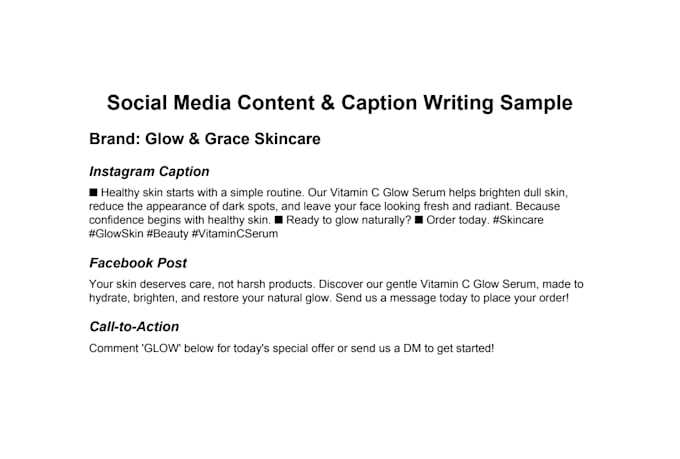 write engaging social media captions, posts, and content