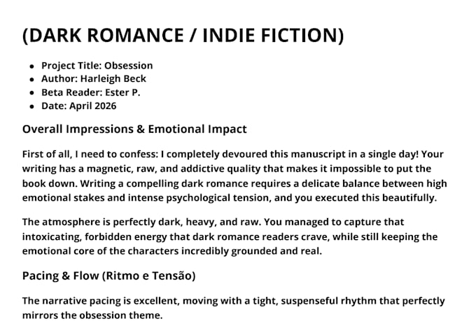 be your romance and fiction beta reader