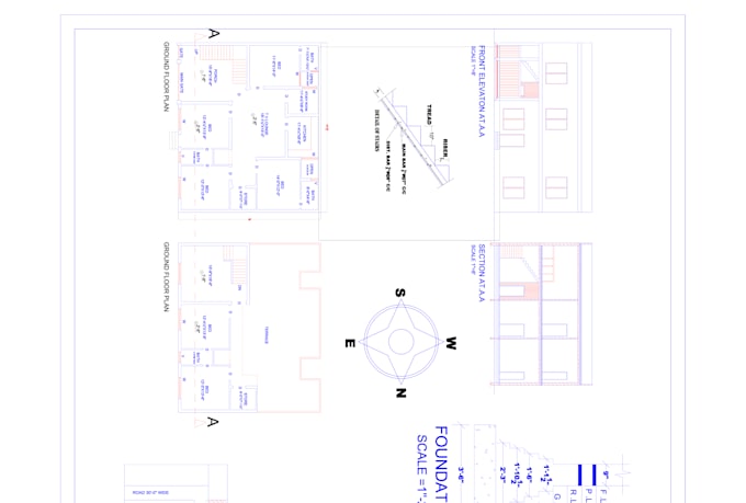 draw professional 2d floor plans and architectural drafting in autocad