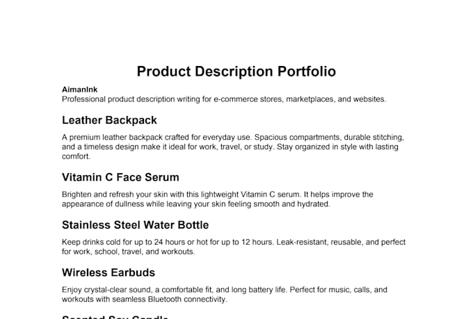write compelling product descriptions that increase sales