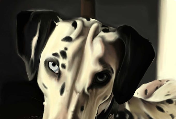draw a realistic digital pet portrait from your photo
