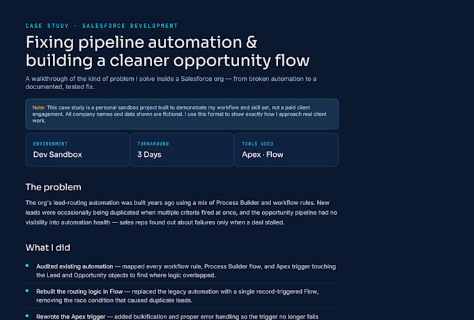 develop, customize, and fix your salesforce CRM