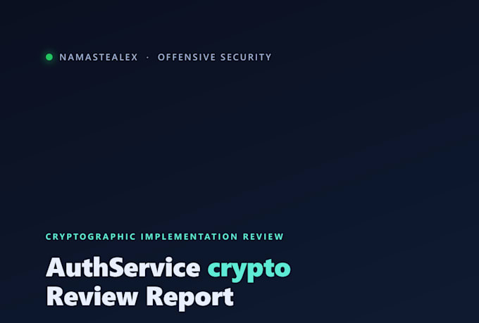 review your cryptographic implementation for security flaws