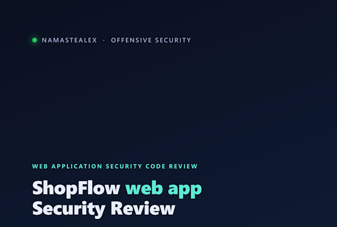 review your web application code for security vulnerabilities