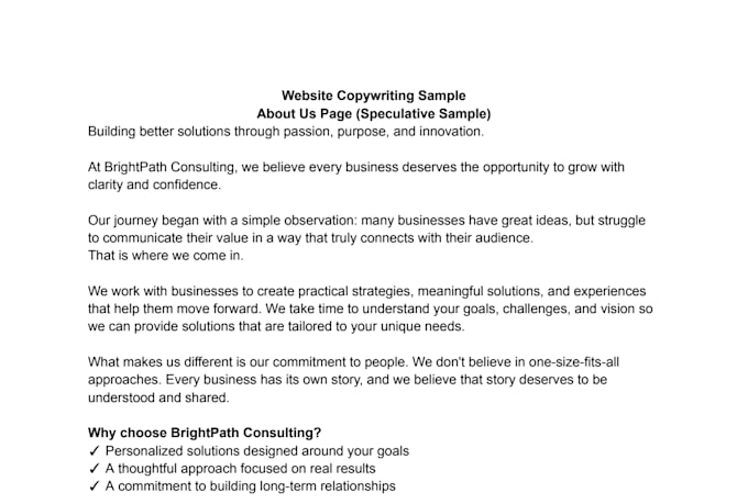 write engaging website copy