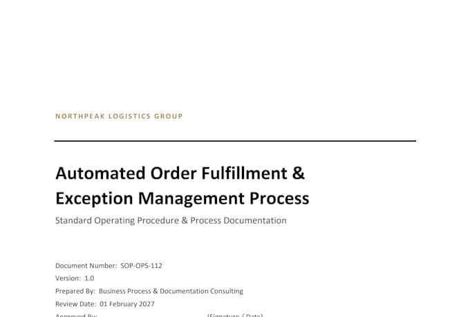 write professional sops and business process documentation