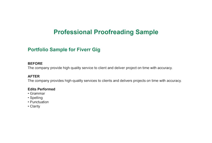 proofread and edit your documents professionally