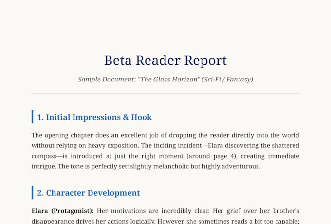 beta read your sketchy novel ideas and drafts
