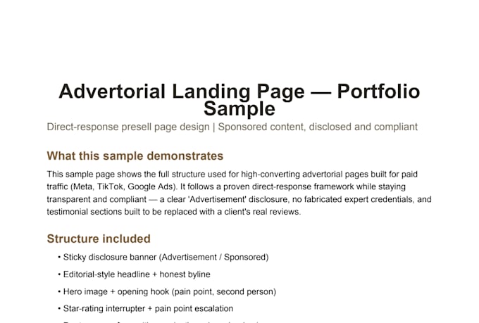 build a direct response landing page that converts cold traffic