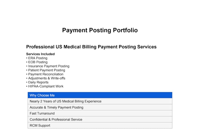 do accurate medical payment posting era eob