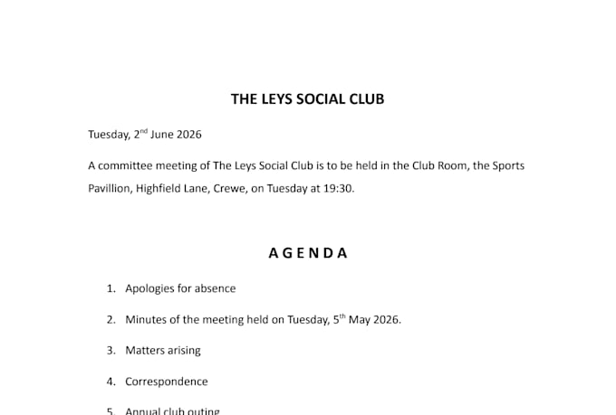 write professional reports, meeting agendas summaries