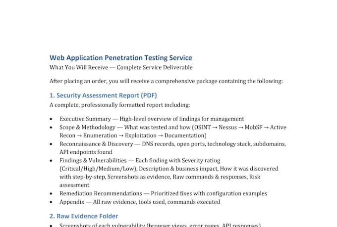 perform web application penetration testing and security assessment