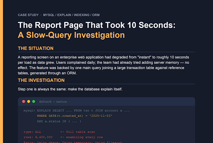 optimize your slow mysql queries and database performance