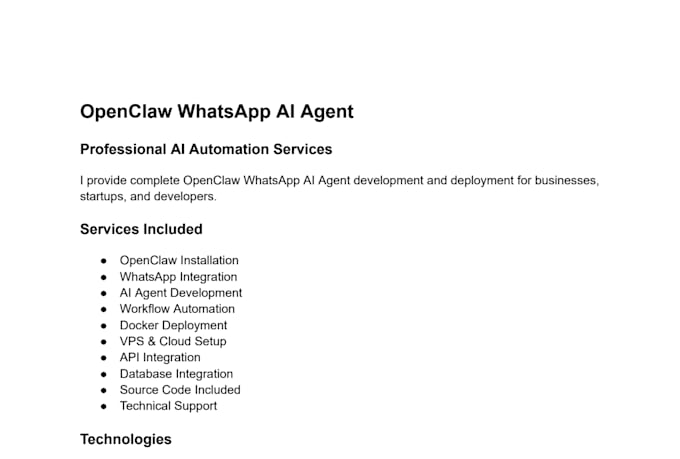 install and setup openclaw whatsapp ai agent